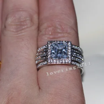 Choucong luksuzni ženski nakit pun cijele AAAAA Cirkon cz prsten od srebra 925 žene zaručnički prsten zaručnički prsten