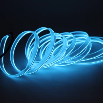 LED Strip 2m 5m 2.3 mm suknja EL Neon Thread 6mm Sew Tag LED Strip Car Led Wire Rope Tube Waterproof Night Lights DIY Fashion Show