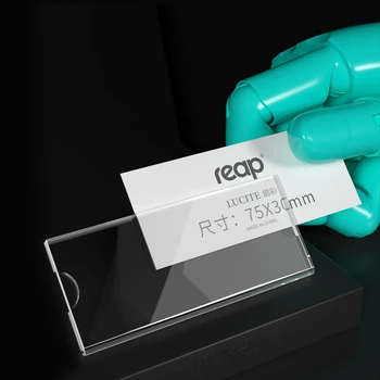 10 kom./lot kvalitetan kristalno čist DIY Magnet držač ikone Pin transparentno osoblje naziv tag ploče za zaposlenike Liječnika