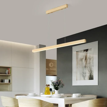 Nirdic LED Wood Pendant Lights for Dining Room POTKROVLJE Indoor Decoration Home Living Room Art Pendant Lamp Kitchen Hanging Lighting