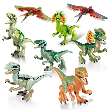 Jurrassic World Brutal Raptor Building Blocks Jurrassic World Dinosaurs Park cigle igračke za djecu Božićni dar