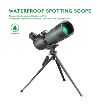 20-60X zoom uočavanje područje s stalak Držač telefona 60 mm optički objektiv HD viziju monokularno teleskop za promatranje ptica vodootporan