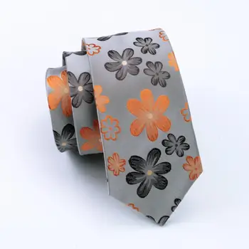 FA-1016 Barry.Wang muške kravate siva cvjetni svile žakard kravate maramicu manžete skup muške poslovne poklon kravate za muškarce Besplatna dostava