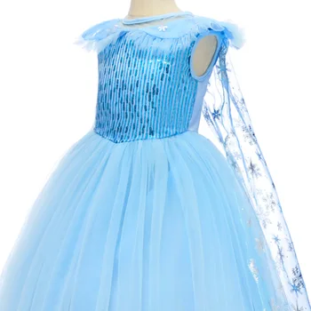 Disney Elsa Princess Girls Dress Kids Dresses for Girls Costume Dress Up Party Halloween Clothes Frozen 2 Dječja odjeća