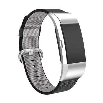 Najlon zamjenjive uzicom za Fitbit Charge 2 Small Large Fitness Bracelet Strap Men Women Wristbands Classic with Metal 9.5