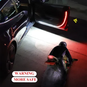 Auto unutarnja vrata Dobrodošli na svjetlo LED upozorenje sigurnosti стробоскоп upozoravajuća žaruljica traka 120 cm vodootporan 12 u auto ukrasne okolnog svjetla