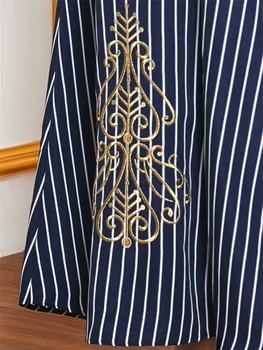 Siskakia Arabic Duga Haljina Elegantna Etnička Vez Zlatnim Koncem Maxi Plus Size Haljina Dugih Rukava Muslimanska Odjeća 2020 Novi