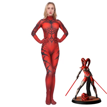 2020 Hot Movie Star War Legacy Darth Talon Cosplay Zentai Jumpsuits Halloween Anime Cosplay Superhero Outfit Fancy Party Suit