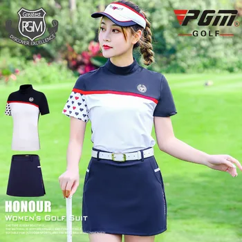 PGM Golf Skirt postavlja ženski ljeto tanke majice nabrane A-lined Golf Tennis Skirt Ladies Breathable Quick-dry Odjeca D0742