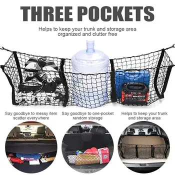 Prtljažnik trajni nosač tereta mrežica torbu tri mreže extensible trodimenzionalni džep za automobile kurva suv kamioni autobusi