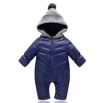 2019 zima toplo bodys dijete dječak s kapuljačom debeli kombinezon klizači dječja odjeća od pamuka-postavljena jakna djevojke Snowsuit dijete novorođenče odjeću