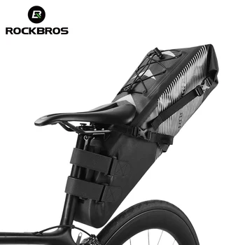 ROCKBROS vodootporan bicikl saddle bag reflektirajućim velikog kapaciteta sklopivi rep stražnji torba za MTB Biciklizam ruksak