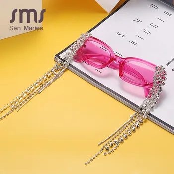 Berba kićanka rhinestones sunčane naočale Žene 2020 novi luksuzni brand steampunk sunčane naočale jedinstvene dijamant naočale Oculos UV400