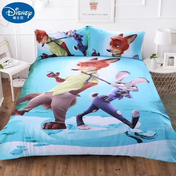 Disney 3pcs Зоотопия setovi posteljinu crtani deka jastučnice kraljica king size par deka skup odrasle bračnih posteljinu
