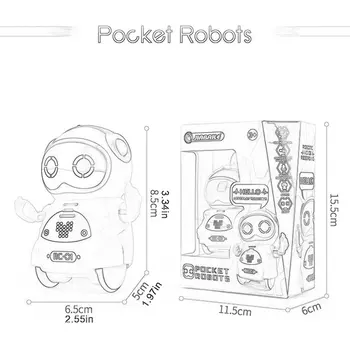 Električni Višenamjenski Glas Intelektualni Mini Džepni Robot Rano Obrazovanje Interaktivna Priča Robote Story Robot