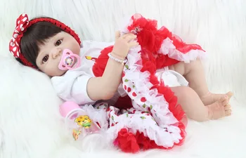 55 cm cijelo tijelo silikon Bebe Reborn Baby Girl igračka realno je 22-inčni vinil novorođenče Princeza beba lutka je savršen poklon za Rođendan