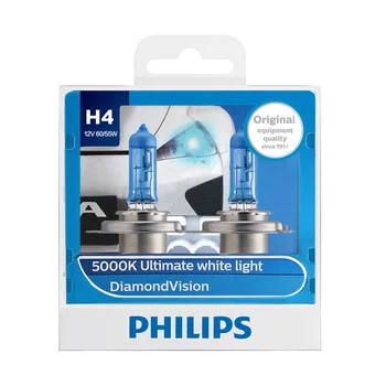 Philips Original H4 9003 12V 60 / 55W P43t Diamond Vision 5000K bijelo svjetlo галогенный Hi / lo Snop svjetla automobila 12342DV S2, par