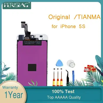5S OEM/TIANMA AAAA + Ag LCD Screen For iphone 5S Screen Display Part Glass Touch Panel Digitizer Assembly Original 5S