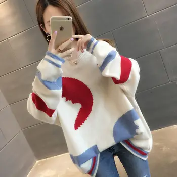 Ženski džemper, pulover slobodan korejski stil plus size ženski jesensko zimski džemper top