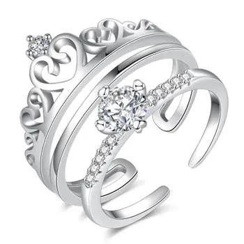 NEHZY 925 sterling srebra novi modni nakit žena muškarac otvaranje prsten je poklon godišnjica vjenčanja vjenčanje crown par prsten
