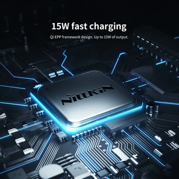 NILLKIN Qi Fast Wireless Charger 15W 7.5 W LED za iPhone XS Max za Galaxy S10 S9 Plus za Xiaomi 9 za Huawei šarene svjetlo