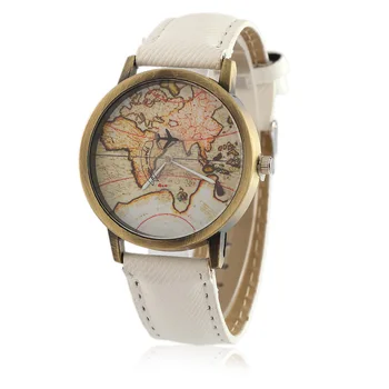 Satovi Global Travel By Plane Map Casual Traper Kvarcni ručni sat Casual Female Clock relogio feminino reloj mujer