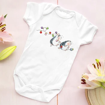 Proljeće Ljeto Smiješno Grafički Jež Baby Girl Boy Clothes Vintage Vogue Toddler Ropa De Debe Niña Pretty Infant Jumpsuits