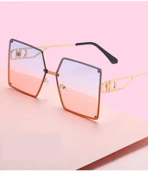 Klasicni ženska moda ogroman gradijent stare metalne trg sunčane naočale Naočale sjene Oculos de sol feminino sunčane naočale UV400