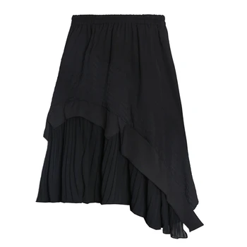 XITAO Crna нерегулярная ženska suknja elastičan pojas je Slobodna moda sve Utakmicu identitet 2020 Nova ljetna suknja božica ventilator ZP1801