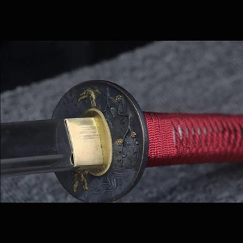 Ptice vidi terminologiju japanski самурайский mač katana Proljeće высокоуглеродистая čelik oštrim nožem s канавкой drvene korice sa slikom