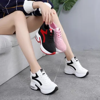 Novi brand ženske lagane tenisice ženske ulica cipele za proširenje rast ženska prozračan komforan cipele na zračni jastuk шнуровка W5