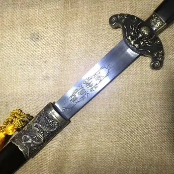 Kovani wushu mač kineski zmaj phoenix Rapier temperament izravan mač ugljičnog čelika sablja
