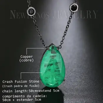 Newranos Fusion stone ogrlica prirodni Pedra kapi vode ovjes kubni cirkonij karika lanca za žene Modni nakit NWX0017302