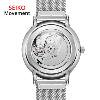 Relogio Švicarska I & W poslovne automatski muški satovi luksuzni brand mehanički sat je vodootporan safir kristal kalendar grid grupa