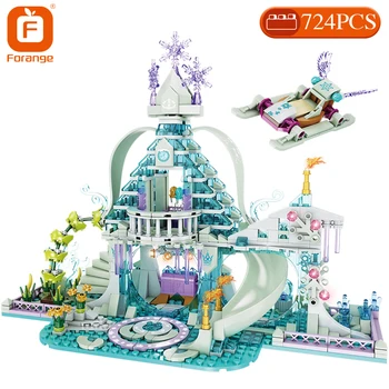 Forange Building Blocks Friends Girls Ice Snow Magic Castle Action Figure Carriage Princess Palace Brick Children Poklon Igračke