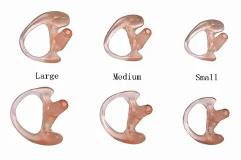 6pcs Silikonska uho umivaonik Earloop Earmolds ear mold za akustične slušalice air tube,obostrano радиогарнитура,slušalice voki toki