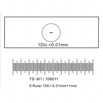 AmScope donosi mikroskop Stage Calibration Slide za USB kamere 0.01 mm Stage Micrometer MR095