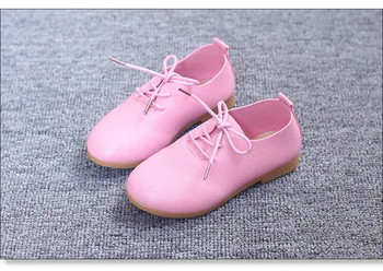 JGVIKOTO 2020 Hot New Spring Summer Girls Soft Shoes PU Leather Casual Flats For Kids Lace-up Children Sneakers Candy Colors