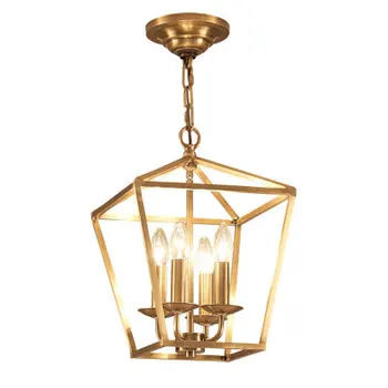 Diamond stil bakar mesing zlatni privjesak lanac visi lampa kavez gnijezdo blagovaonica dnevni boravak zlatni privjesak lampa svjetlost