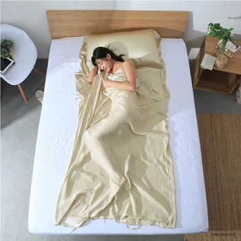 19 mm svila dud vreća za spavanje liner putovanja kamp list spavanje jednostavan koverti spavaće ručnici s torbicom za nošenje
