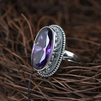 V. YA Real 925 sterling srebra berba Cirkon otvoreni prsten ženska moda prsten književni elegantan tajlandski srebro prsten žene fin nakit
