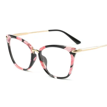 Novi Retro Prozirne Naočale Mačje Oči Za Žene Rimless Optički Naočale Za Kratkovidnost Prozirne Vintage Naočale Šik Metalne Noge