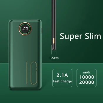 20000mAh Power Bank 10000mAh Powerbank prijenosni punjač za mobilni vanjska baterija za iPhone za Xiaomi Samsung iPhone X Poverbank