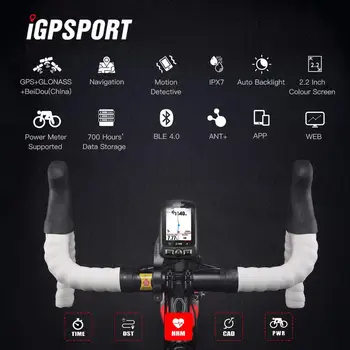 IGPSPORT ANT+ GPS IGS618 bicikl Bluetooth Bežične štoperica brzinomjer IPX7 vodootporan Biciklizam bicikl brzinomjer Компут