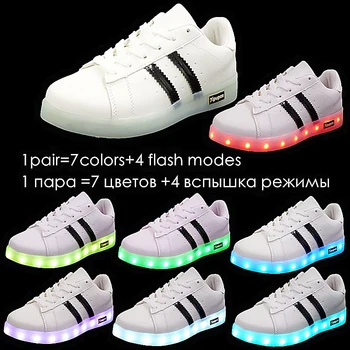 7ipupas 11 boja unisex led cipele moda par led svjetlećih tenisice Zapatos Hombre Led Light Shoe djeca dječak djevojčica osvijetljena cipele