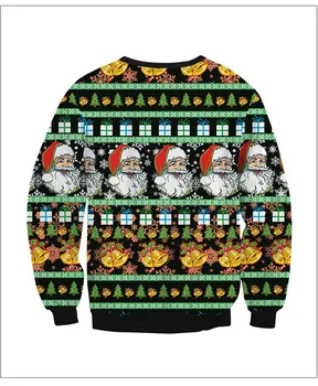Novi božićni pulover ForUnisex Men Women 'Print' O-izrez dame tanak zimski pulover vrhovima odjeća rukava Božić oversize 2020 S-XL