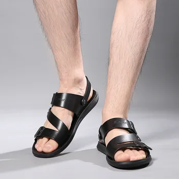 Muške Sandale 2020 Ljetnih Aktivnosti Na Plaži Sandale, Kožne Sandale Muška Dizajnerske Cipele Muške Otvorena Obuća Muškarci Zapatos De Hombre Erkek Ayakkabi