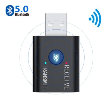 5.0 Bluetooth adapter free USB Bluetooth prijemnik predajnik za TV PC audio bežični adapter Aux receptor gumb za reprodukciju