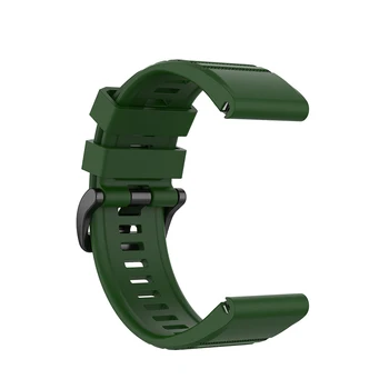 Army green Easy Fit remen za sat Garmin Fenix 5/Fenix 5 Plus/Fenix 6/Fenix 6 Pro/Aproach s60/ Quatix 5 Silikonska zamjena