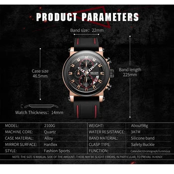 MEGIR muški ručni sat Top Brand Luksuzni Chronograph kvarcni sat Man Clock Sport Army Military Silicon montre homme 2020 New